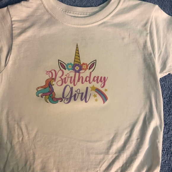 Birthday Girl Unicorn 🦄 t-shirt - Picture 2 of 3
